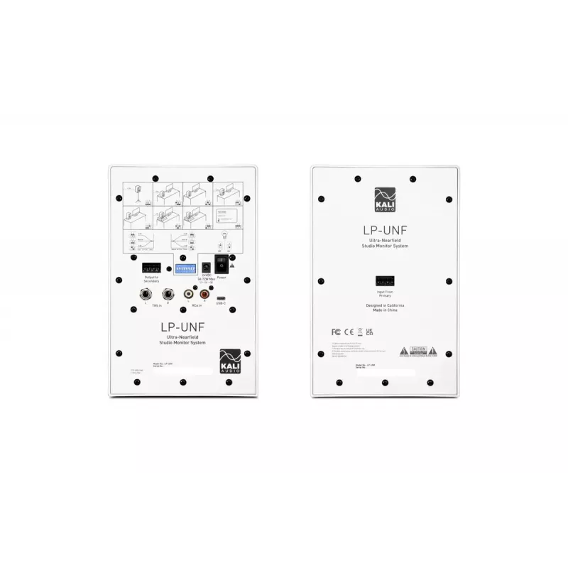 Nearfield monitor stands Kali Audio LP-UNF WH for studio/desktop monitors, white, with Bluetooth