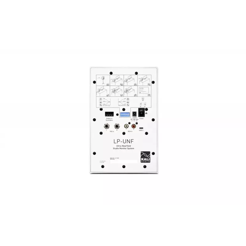 Nearfield monitor stands Kali Audio LP-UNF WH for studio/desktop monitors, white, with Bluetooth