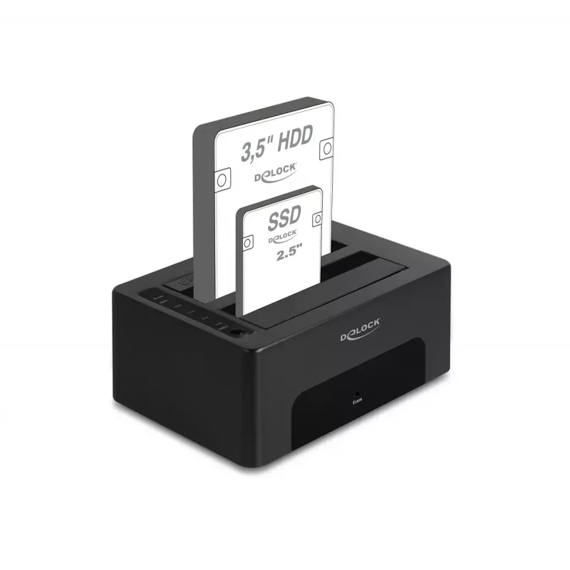 HDD/SSD enclosure DeLOCK 64187 Black 2.5/3.5 inch 5 Gbit/s