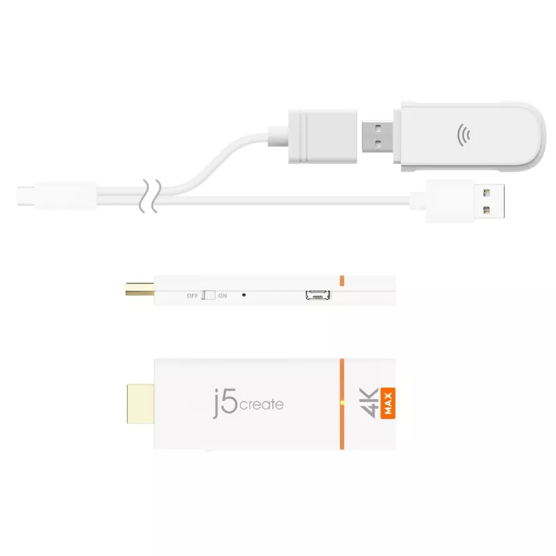 Wireless Display Adapter j5create ScreenCast 4K Max 2160p White