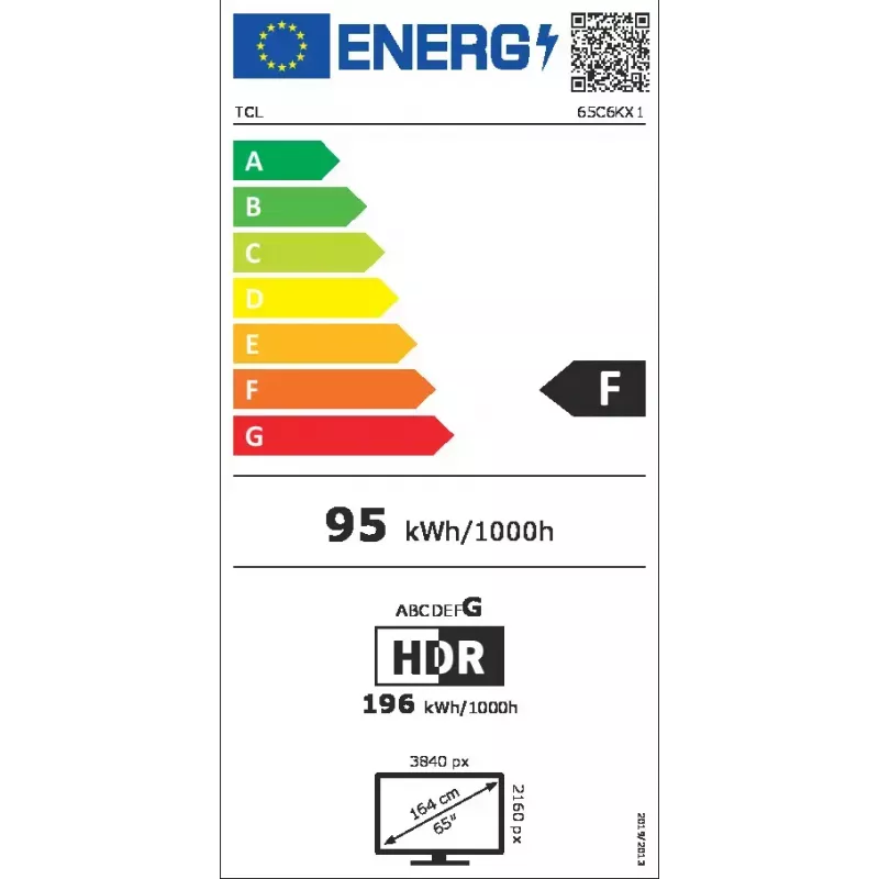 TCL C6K 65C6K TV 165.1 cm (65 inch) 4K Ultra HD Smart TV Wi-Fi Metallic