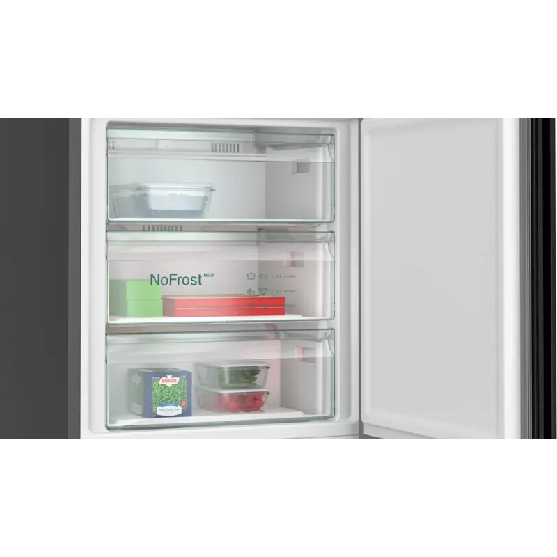 Siemens iQ500 KG49N4XAF fridge-freezer Freestanding 440 L Black