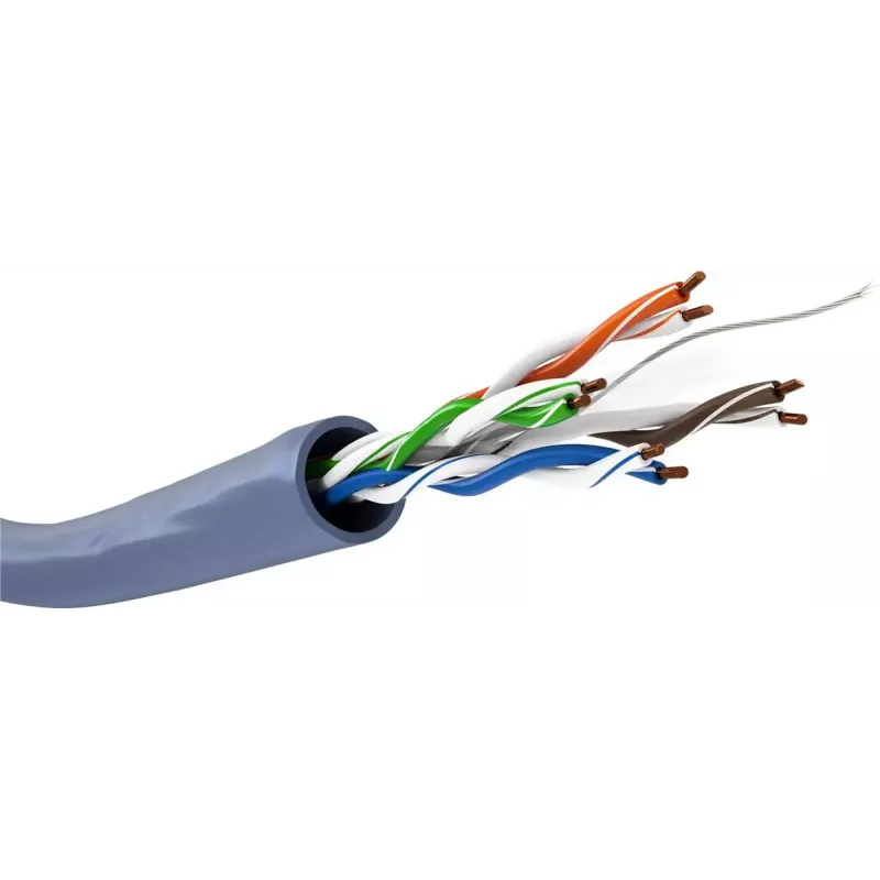 Network cable GOOBAY 96096 Cat6a U/UTP on reel, 100 m, blue