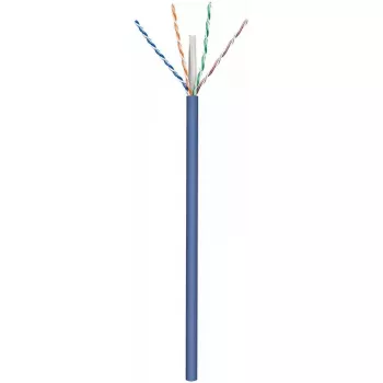 Network cable GOOBAY 96096 Cat6a U/UTP on reel, 100 m, blue