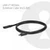 USB-C 40Gbps Extension Cable 1 m — club 3d, USB C to USB C, Black