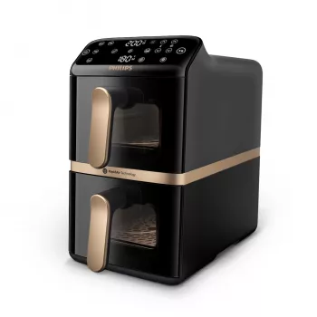Philips 4000 series Dual Stack Airfryer Vertical Basket 10L Double Stand-alone 2750 W Hot air fryer Black