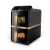 Philips 4000 series Dual Stack Airfryer Vertical Basket 10L Double Stand-alone 2750 W Hot air fryer Black
