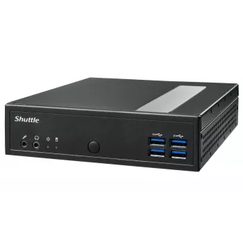 Shuttle XPC slim Barebone DL40N, Intel N150, 1x DDR5, 2x LAN (2x 2.5Gbit), 2xCOM,1xHDMI,1xDP, 1x VGA, fanless, 24/7 permanent operation