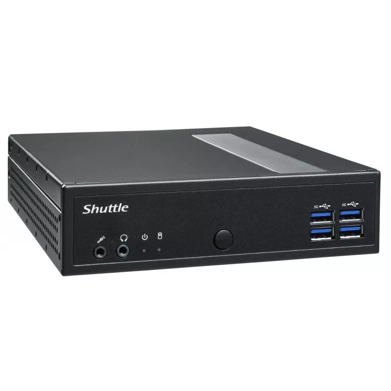 Shuttle XPC slim Barebone DL40N, Intel N150, 1x DDR5, 2x LAN (2x 2.5Gbit), 2xCOM,1xHDMI,1xDP, 1x VGA, fanless, 24/7 permanent operation