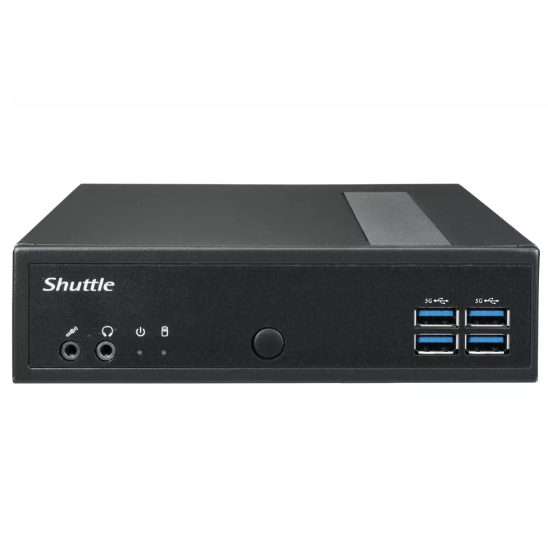 Shuttle XPC slim Barebone DL40N, Intel N150, 1x DDR5, 2x LAN (2x 2.5Gbit), 2xCOM,1xHDMI,1xDP, 1x VGA, fanless, 24/7 permanent operation