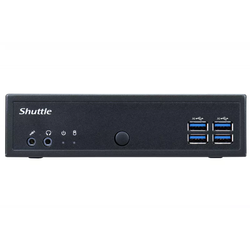 Shuttle XPC slim Barebone DL40N, Intel N150, 1x DDR5, 2x LAN (2x 2.5Gbit), 2xCOM,1xHDMI,1xDP, 1x VGA, fanless, 24/7 permanent operation