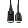 Microconnect Premium Optic HDMI A-D Cable, 15 m, HDMI Type A (Standard), HDMI Type A (Standard), 4096 x 2160 pixels, 3D, Black