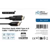 Microconnect Premium Optic HDMI A-D Cable, 15 m, HDMI Type A (Standard), HDMI Type A (Standard), 4096 x 2160 pixels, 3D, Black