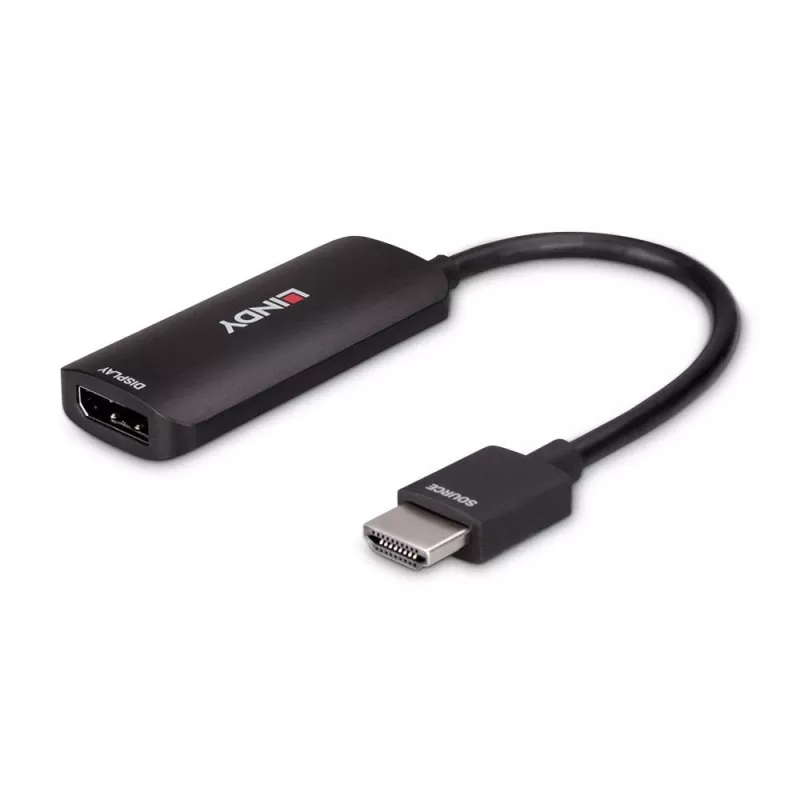 Lindy HDMI 8K60 to DisplayPort 1.4 Converter, 0.157 m, HDMI Type A (Standard), DisplayPort, Male, Female, Straight