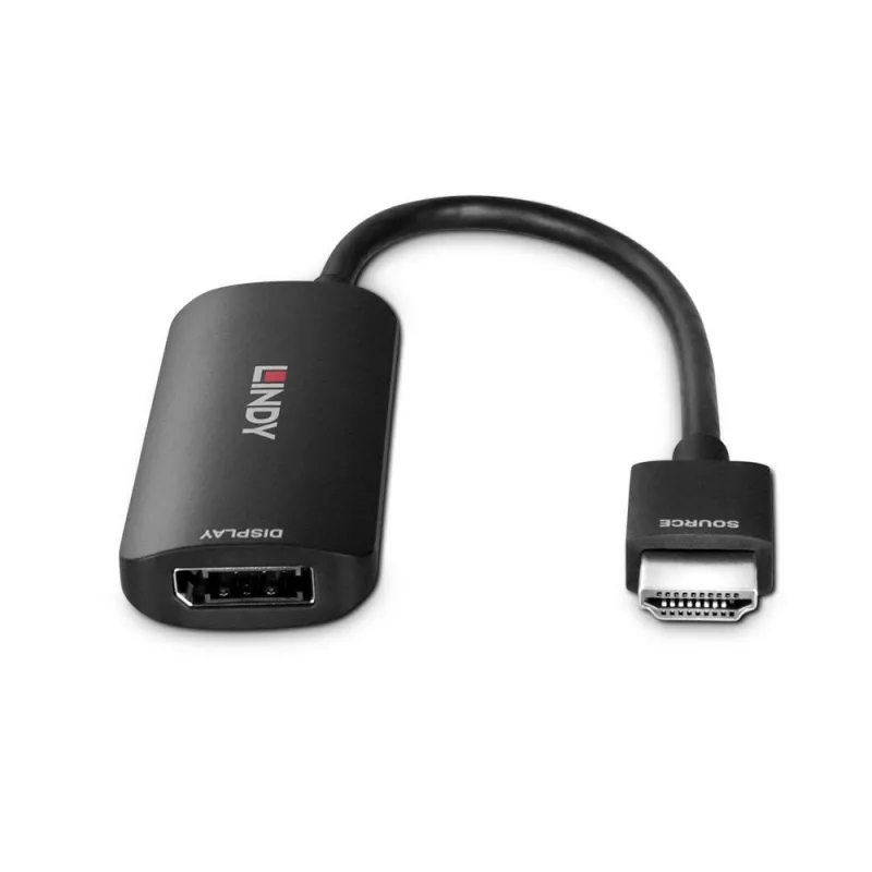 Lindy HDMI 8K60 to DisplayPort 1.4 Converter, 0.157 m, HDMI Type A (Standard), DisplayPort, Male, Female, Straight