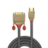 Lindy 10m HDMI to DVI-D Cable, Gold Line, 10 m, HDMI Type A (Standard), DVI-D, Male, Male, Gold