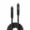 Lindy 15m USB 3.2 Gen 2 & DP 1.4 Type C Hybrid Cable, 15 m, USB C, USB C, USB 3.2 Gen 1 (3.1 Gen 1), 5 Gbit/s, Black