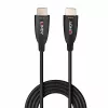 Lindy 60m Fibre Optic Hybrid HDMI 8K60 Cable, 60 m, HDMI Type A (Standard), HDMI Type A (Standard), 48 Gbit/s, Black