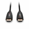 Lindy 60m Fibre Optic Hybrid HDMI 8K60 Cable, 60 m, HDMI Type A (Standard), HDMI Type A (Standard), 48 Gbit/s, Black