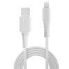 Lindy 3m USB to Lightning Cable, White, 3 m, USB A, Male, Male, White, Straight