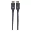 Manhattan DisplayPort 1.2 Cable, 4K@60hz, 1m, Male to Male, With Latches, Fully Shielded, Black, Lifetime Warranty, Equivalent to DISPL1M