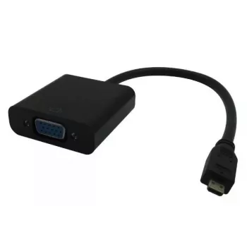 Microconnect HDMIDVGAB video cable adapter 0.25 m HDMI Type D (Micro) VGA (D-Sub) Black