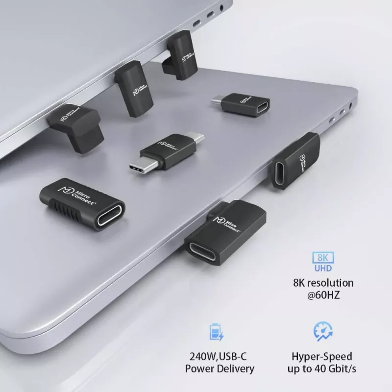 USB-C cable MicroConnect Premium USB4 3x2 USB-C, USB4-compatible high-speed data and power connection