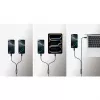 Manhattan Dual USB-C to USB-C Charging Cable, 100W, 2m, Male to Two Males, Smart Power Splitter Cable, Charges Two Devices from One USB-C PD Port, Delivers up to 100W for single charging and up to 70W + 28W for dual charging, Braided Jacket, Aluminum Boot, Black