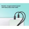Manhattan Dual USB-C to USB-C Charging Cable, 100W, 2m, Male to Two Males, Smart Power Splitter Cable, Charges Two Devices from One USB-C PD Port, Delivers up to 100W for single charging and up to 70W + 28W for dual charging, Braided Jacket, Aluminum Boot, Black