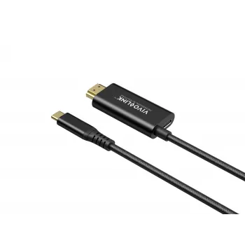 VivoLink USB-C to HDMI Cable with 100W power delivery, model PROUSBCHDMIMM2-CHARGE