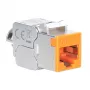 Intellinet Cat6a 10G Shielded Toolless Slim Keystone Jack, Orange