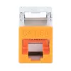 Intellinet Cat6a 10G Shielded Toolless Slim Keystone Jack, Orange