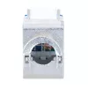 Intellinet Cat6a 10G Shielded Toolless Slim Keystone Jack, Flat, Blue, RJ-45, IDC, Female, Gold