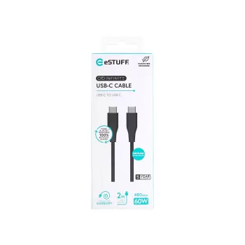 eSTUFF ES604280 USB cable USB 2.0 2 m USB C Black