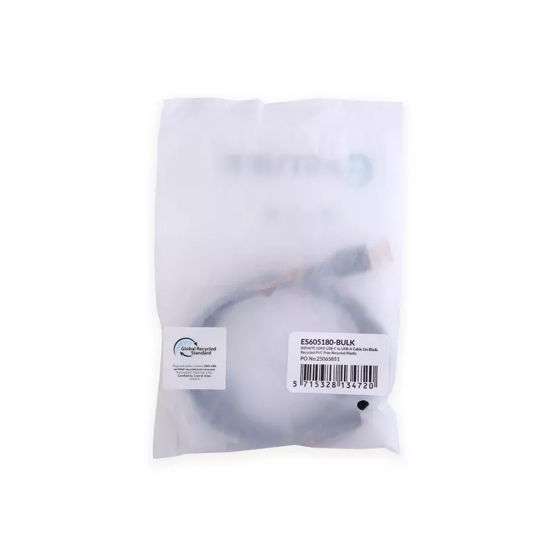 eSTUFF ES605180-BULK USB cable USB 2.0 1 m USB C USB A Black