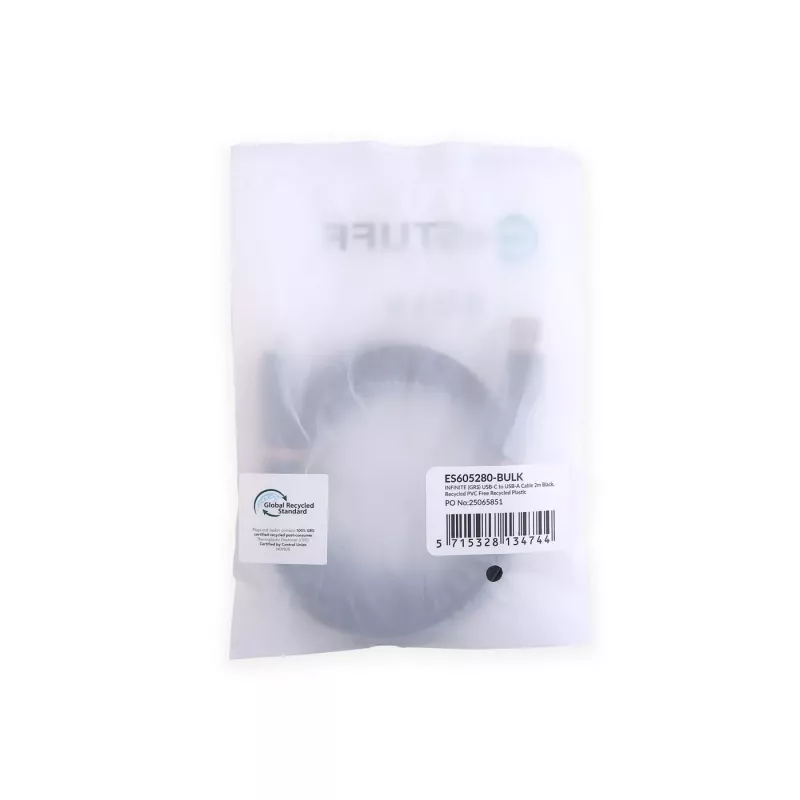 eSTUFF ES605280-BULK USB cable USB 2.0 2 m USB C Black