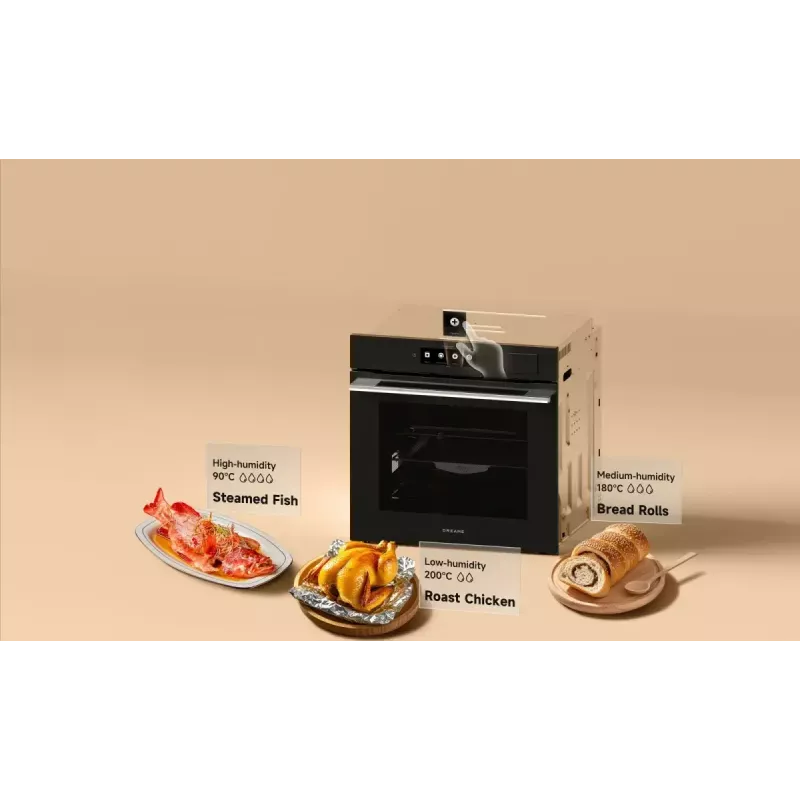 Built-in oven Dreame OZ60 Pro Combi — 81 L, 60 cm, black, Energy class A++