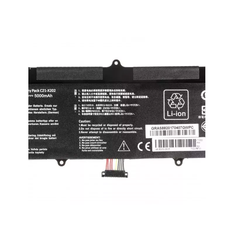 Battery for ASUS laptops Green Cell AS88 — compatible with X201E, F201E, VivoBook F202E, Q200E, S200E, X202E