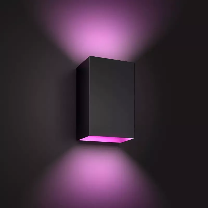 Outdoor wall lighting Philips Hue White and colour ambience Resonate LED Black