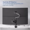 ACT Monitor arm 49 inch office premium, gas spring, pole mounted, 2 monitors