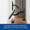 ACT Monitor arm 49 inch office premium, gas spring, pole mounted, 2 monitors