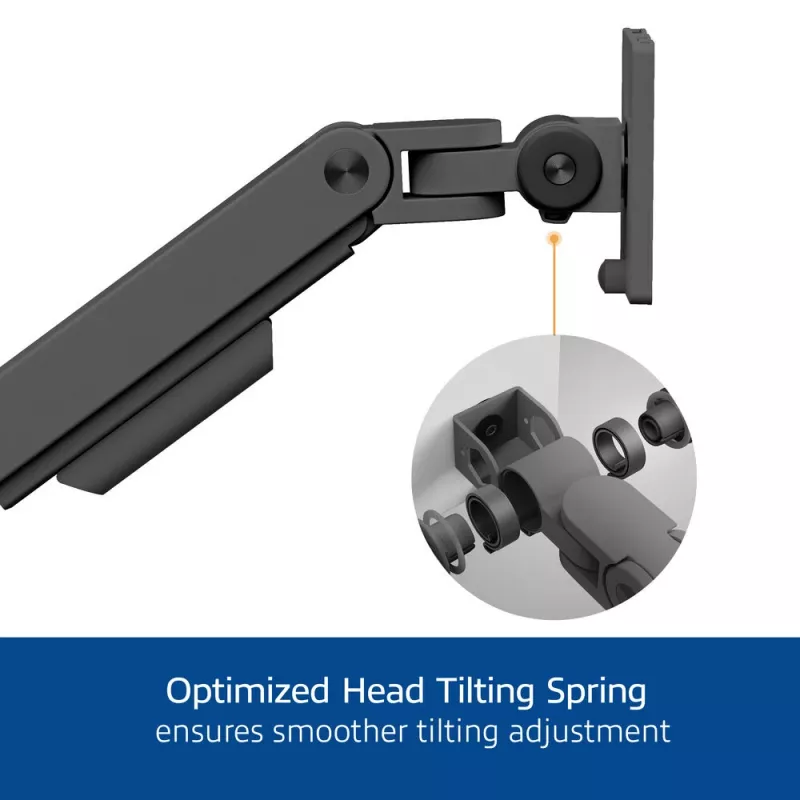 ACT Monitor arm 49 inch office premium, gas spring, pole mounted, 2 monitors