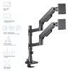 ACT Monitor arm 49 inch office premium, gas spring, pole mounted, 2 monitors