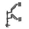 ACT Monitor arm 49 inch office premium, gas spring, pole mounted, 2 monitors