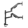 ACT Monitor arm 49 inch office premium, gas spring, pole mounted, 2 monitors