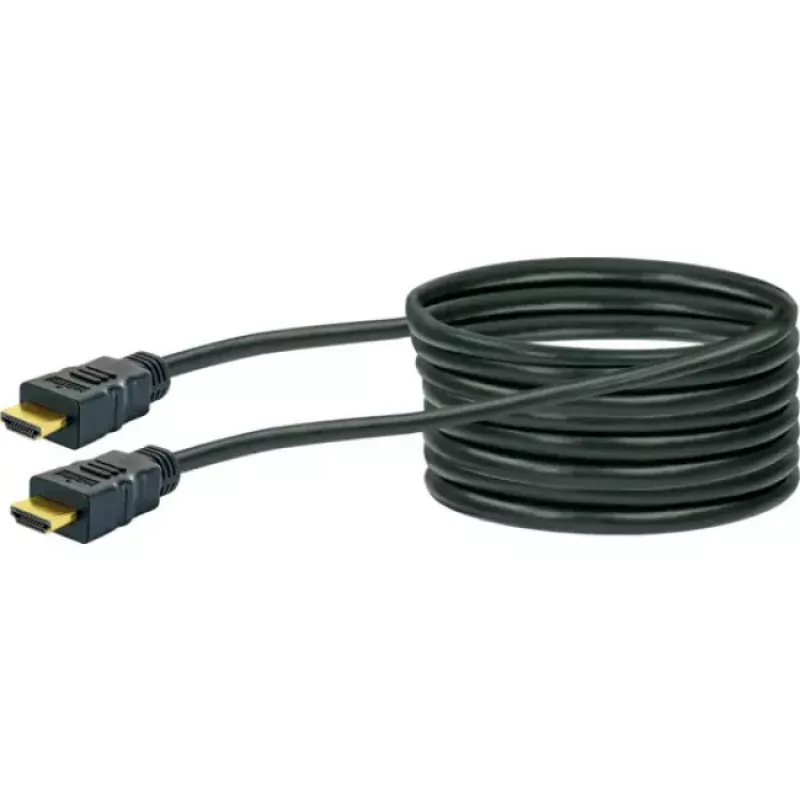 HDMI cable SCHWAIGER HDM100 013 — 10 m, HDMI Type A male–male, gold-plated contacts, black