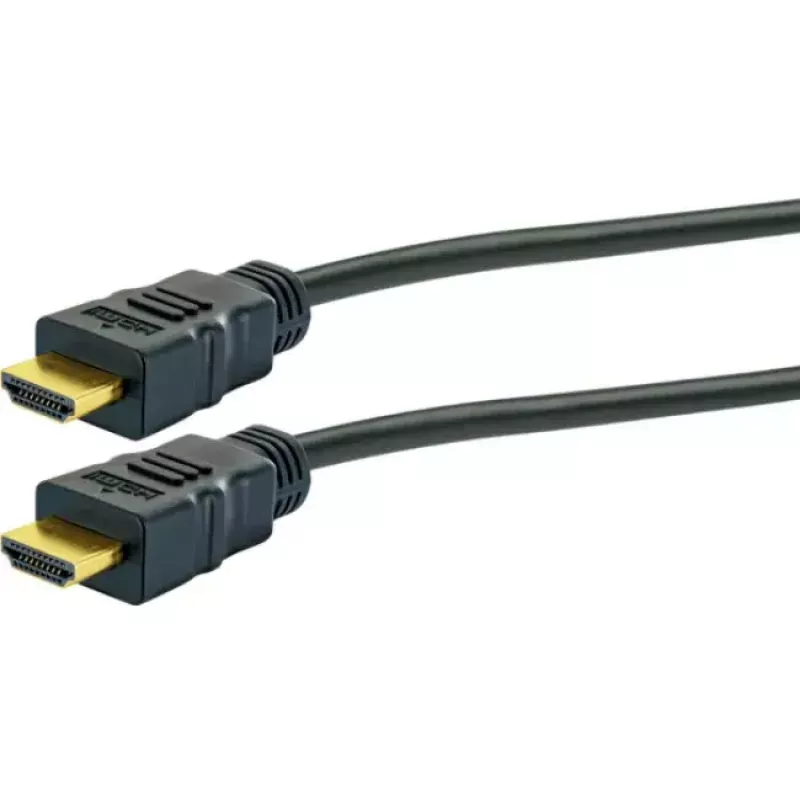 HDMI cable SCHWAIGER HDM100 013 — 10 m, HDMI Type A male–male, gold-plated contacts, black