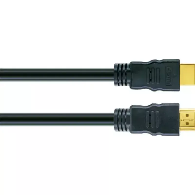 HDMI cable SCHWAIGER HDM100 013 — 10 m, HDMI Type A male–male, gold-plated contacts, black