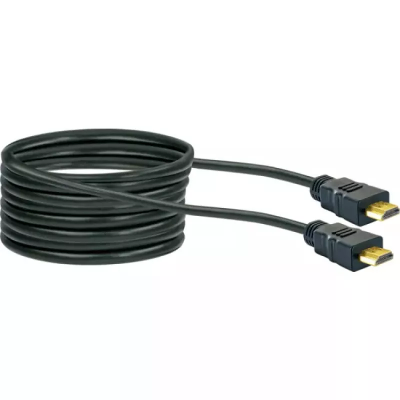 HDMI cable SCHWAIGER HDM100 013 — 10 m, HDMI Type A male–male, gold-plated contacts, black