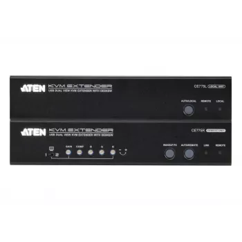 ATEN CE775 AV extender AV transmitter & receiver Black